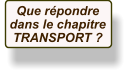 Que répondredans le chapitreTRANSPORT ?